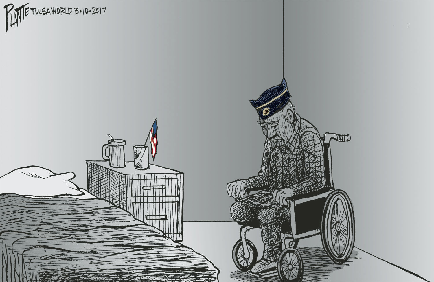 Bruce Plante Cartoon: Oklahoma's Department of Veterans Affairs